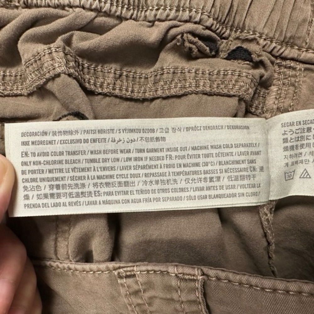 Hollister Cargo Pants Women Size L Brown Low Rise Baggy Streetwear Skater Y2K - Picture 11 of 13
